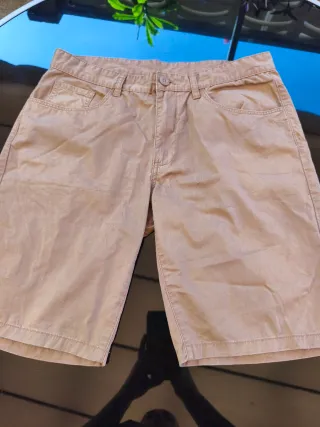 Pantalones cortos hombre beige