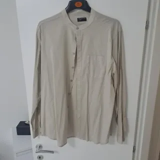 Camicia uomo cotone beige XXL