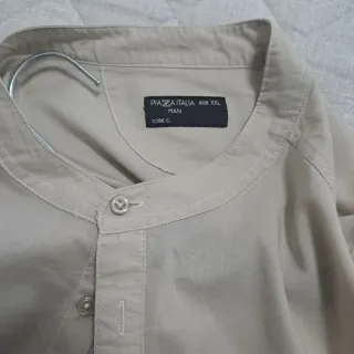 Camicia uomo cotone beige XXL