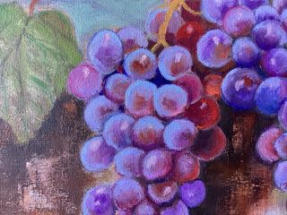 Cuadro al óleo Uvas decorativo