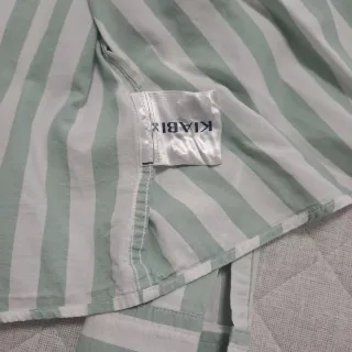 Camicia uomo cotone righe verdi XXL