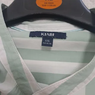 Camicia uomo cotone righe verdi XXL