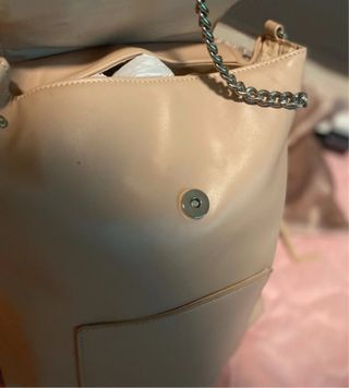 Zaino borsa trapuntato beige