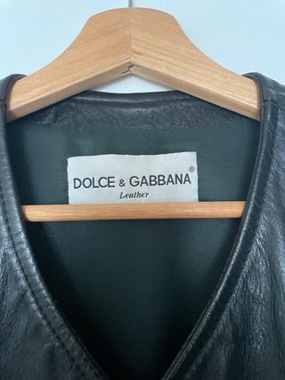 Chaleco Cuero Dolce & Gabbana Negro