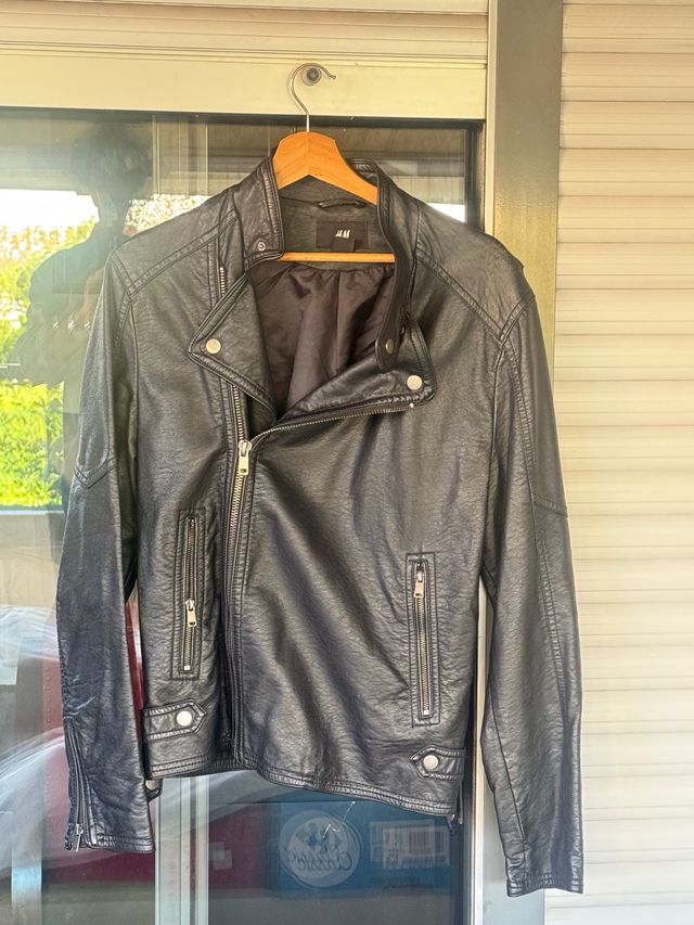 Chaqueta Bike Efecto Cuero Vintage