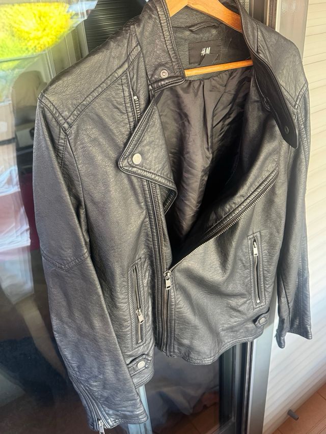 Chaqueta Bike Efecto Cuero Vintage