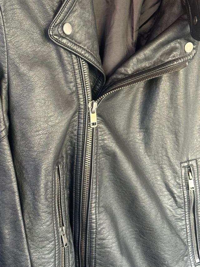 Chaqueta Bike Efecto Cuero Vintage