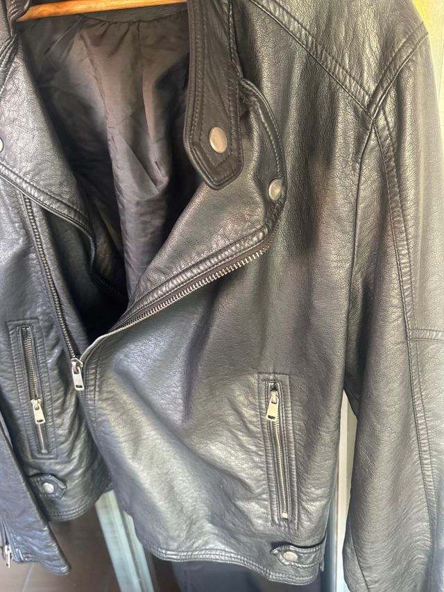 Chaqueta Bike Efecto Cuero Vintage