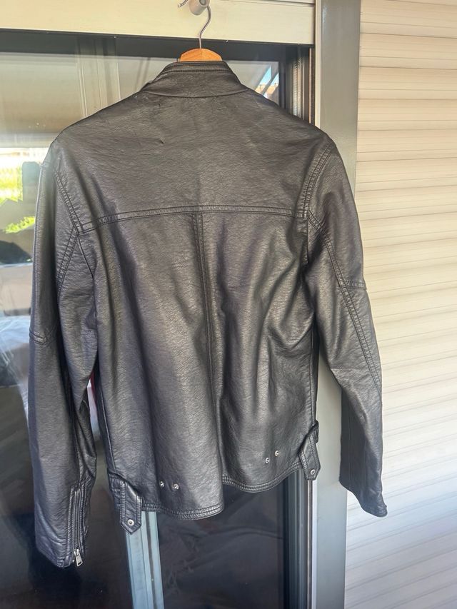 Chaqueta Bike Efecto Cuero Vintage