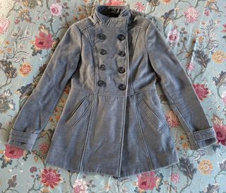 Abrigo gris Cuello Mao