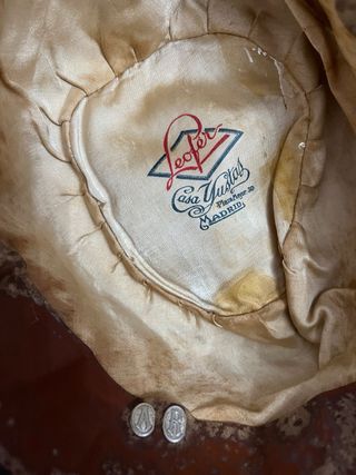 Sombrero de ala corta de lana hecho a mano años 50