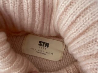 Jersey cropped cuello vuelto rosa