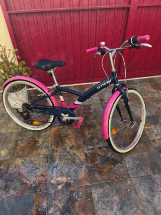 Bicicleta niña 24 azul y rosa