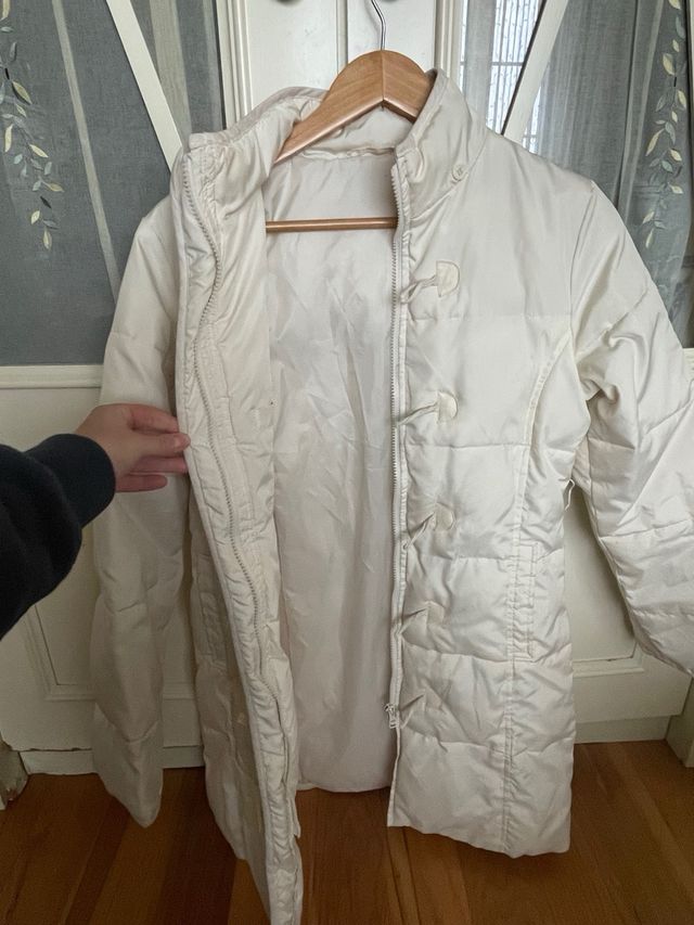 Abrigo de plumas blanco