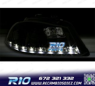 FAROS PARA SEAT IBIZA Y CORDOBA 6L 02-08 LUZ DIURNA LED FOND