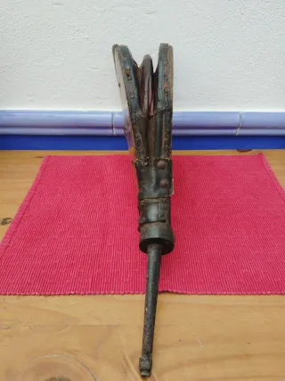 Fuelle chimenea antiguo madera y forja