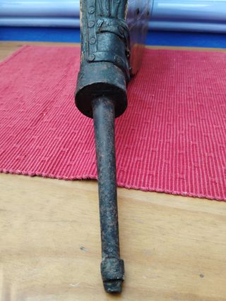 Fuelle chimenea antiguo madera y forja