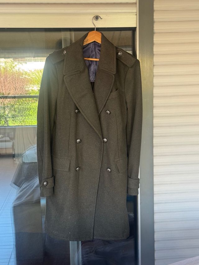 Abrigo militar lana vintage inglés