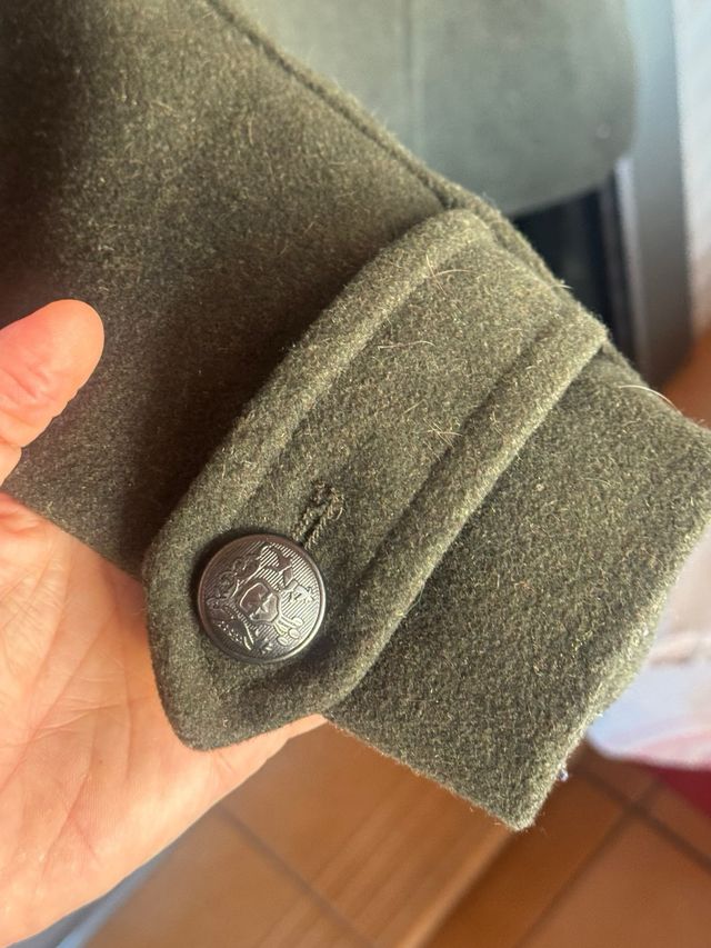 Abrigo militar lana vintage inglés