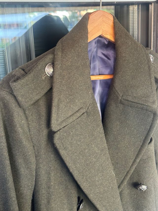 Abrigo militar lana vintage inglés