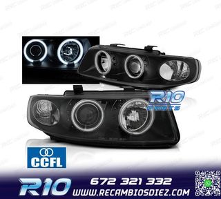 FAROS SEAT LEON TOLEDO 1M 99-05 OJOS ANGEL CCFL FONDO NEGRO