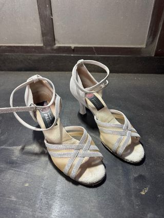 Scarpe Paoul Tg 38 Argento/Bianco