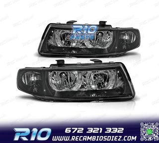 FAROS SEAT LEON TOLEDO 99-05 OJOS ANGEL FONDO NEGRO