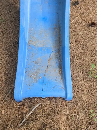 Caseta infantil madera con tobogán