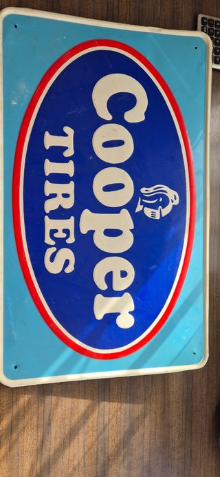 Cartel Chapa Cooper Tires Vintage