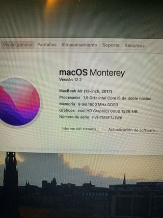 MacBook Air Apple Gris/Plata