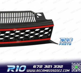 PARRILLA VOLKSWAGEN VW GOLF 6 08-12 NEGRO MOLDURA ROJA GTI
