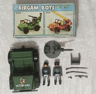 AIRGAM BOYS jeep ametralladora 2 figuras alemanes