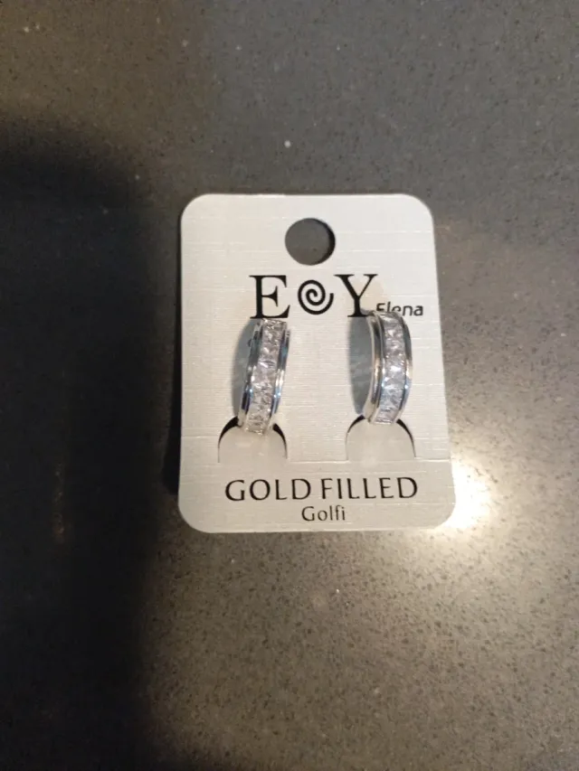 Pendientes E Y Elena plateados