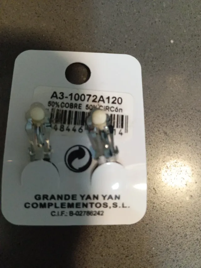 Pendientes E Y Elena plateados