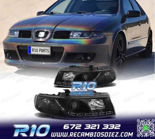 FAROS SEAT LEON 1M LUZ DIURNA FONDO NEGRO 99-05