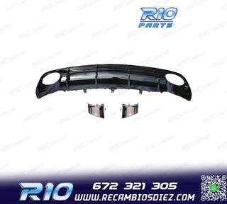 DIFUSOR AUDI A6 15-18 LOOK RS6 NEGRO BRILLO