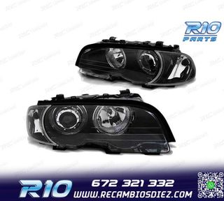 FAROS BMW E46 COUPE CABRIO 99-03 OJOS ANGEL LED NEGROS