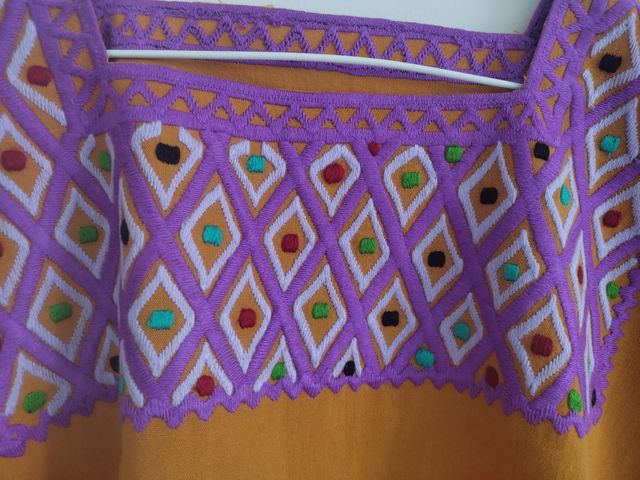 Blusa Huipil Bordado Mexicano Talla Única
