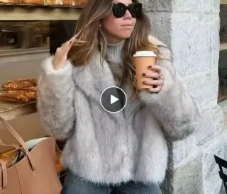 Chaqueta pelo Zara beige talla s