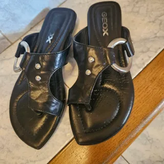 Sandalias Geox Planas Mujer Negras