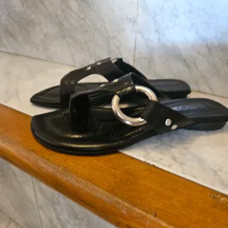 Sandalias Geox Planas Mujer Negras