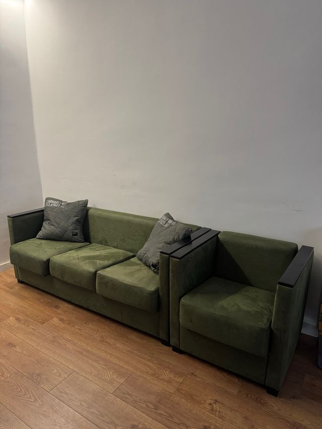 Sofá 2 plazas + 1 plaza vintage