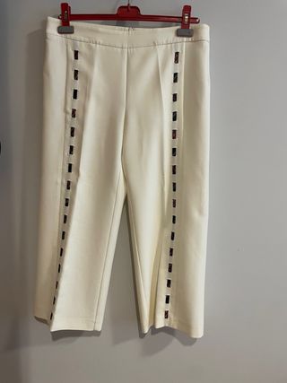 Pantalón Alba Conde Mujer Blanco Talla L