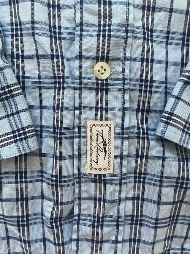 Camisa Thomas Burberry cuadros azul talla L