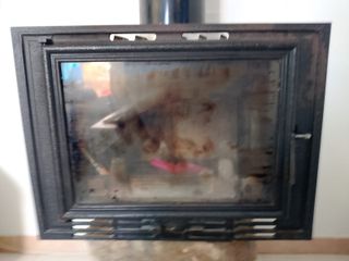 Chimenea hierro fundido con puerta cristal