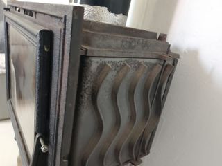 Chimenea hierro fundido con puerta cristal