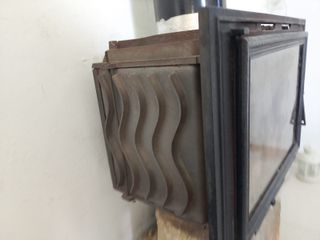 Chimenea hierro fundido con puerta cristal