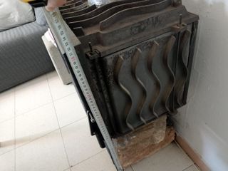 Chimenea hierro fundido con puerta cristal