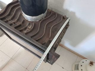 Chimenea hierro fundido con puerta cristal