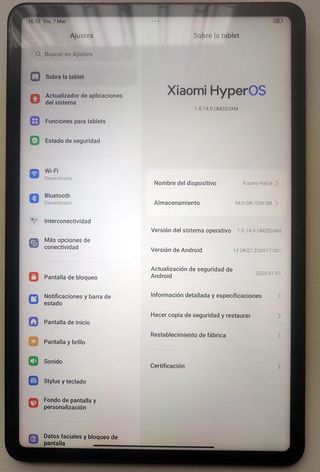 Tablet Xiaomi Pad 6. 256 GB+8 GB RAM